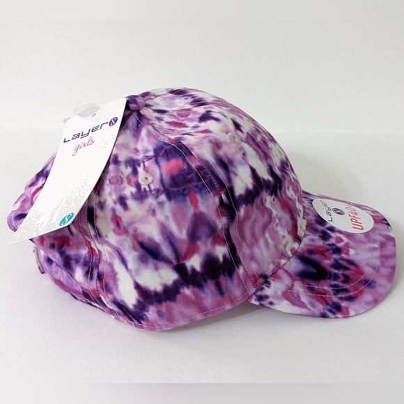 Layer 8 Girls Tie Dye UPF 40+ Sun Protection Baseball Cap, New With Tag - Picture 2 of 6